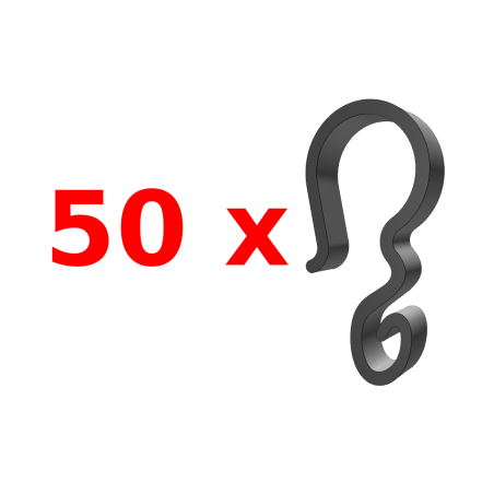 50szt. haczyki 20-22 na rynnę do lampek świątecznych