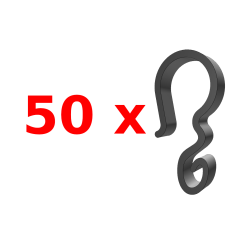 50szt. haczyki 16-19 na rynnę do lampek świątecznych