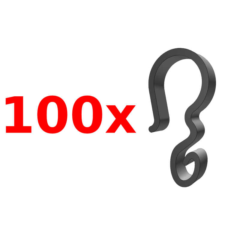 100szt. haczyki 16-19mm na rynnę do lampek świątecznych 100szt. haczyki 16-19mm na rynnę do lampek świątecznych